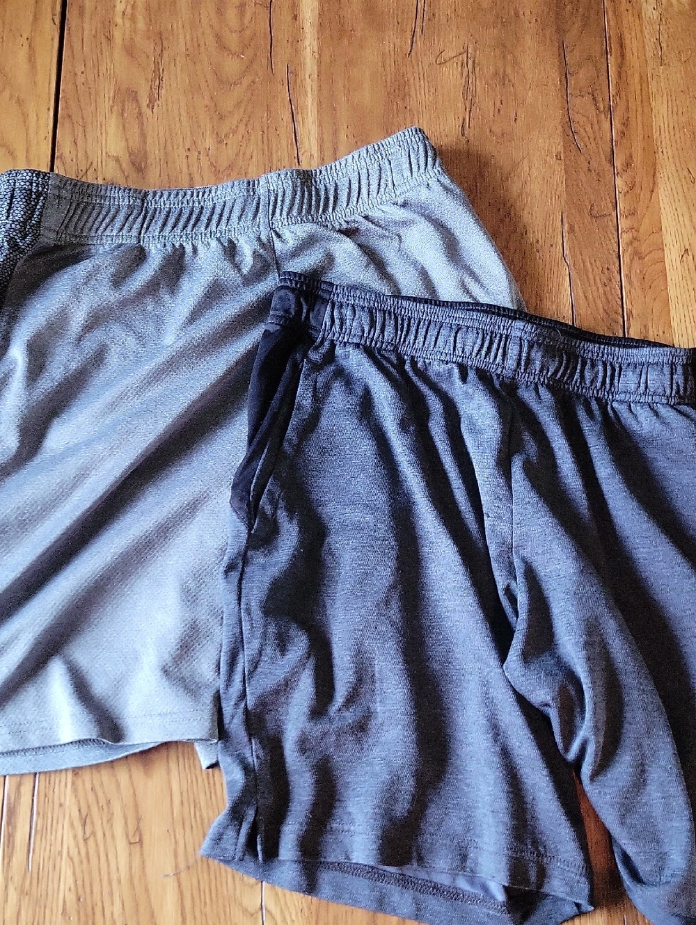 Men's Athletic Lounge Shorts - Light Gray & Dark Gray